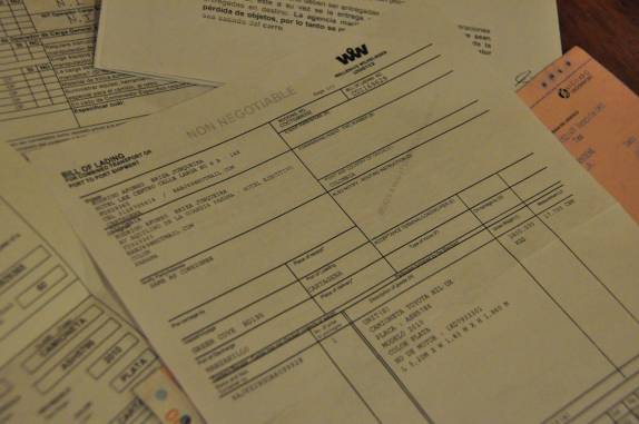 O tão desejado 'Bill of Laden', documento vital para envio da Fiona da Colômbia ao Panamá